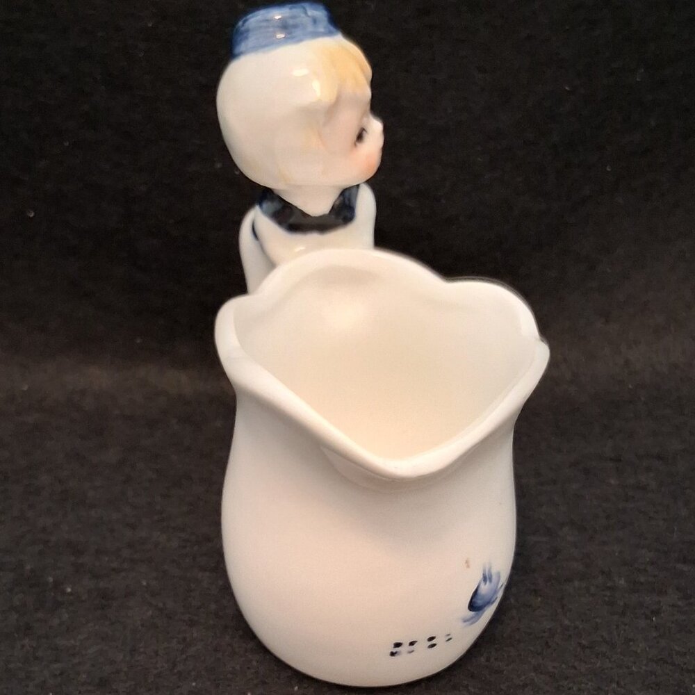 Rare (1950s-1960s) Enesco Japan E-5817 Dutch Boy Figurine Mini Pitcher Creamer - Picture 4 of 8